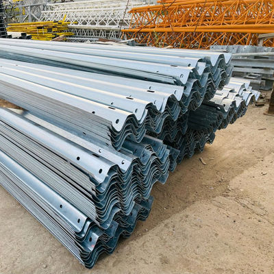 Q235B Q345 W Beam Highway Guardrail с стальным буферным концом и индивидуальным цинковым покрытием